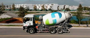 Holcim ECOPact housing development in Mexico truck