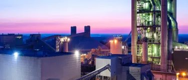 Holcim Lagerdorf green operations night view