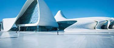 National Cultural Center, Baku, Azerbaijan designed by Zaha Hadid Architects built with Elevate's roofing systems