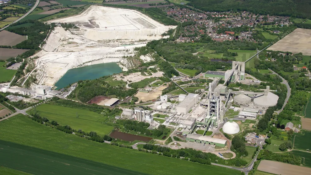 Holcim Lagerdorf green operation areal view