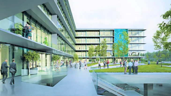 DYNAMax Bucharest project courtyard view