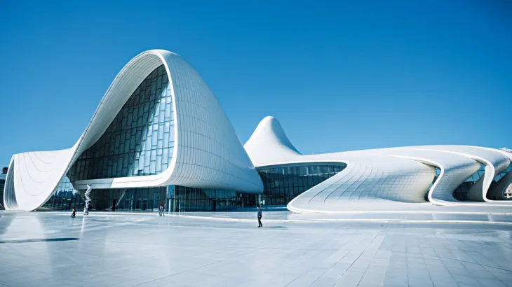 Holcim Heydar Center Baku frontal view