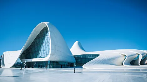National Cultural Center, Baku, Azerbaijan designed by Zaha Hadid Architects built with Elevate's roofing systems